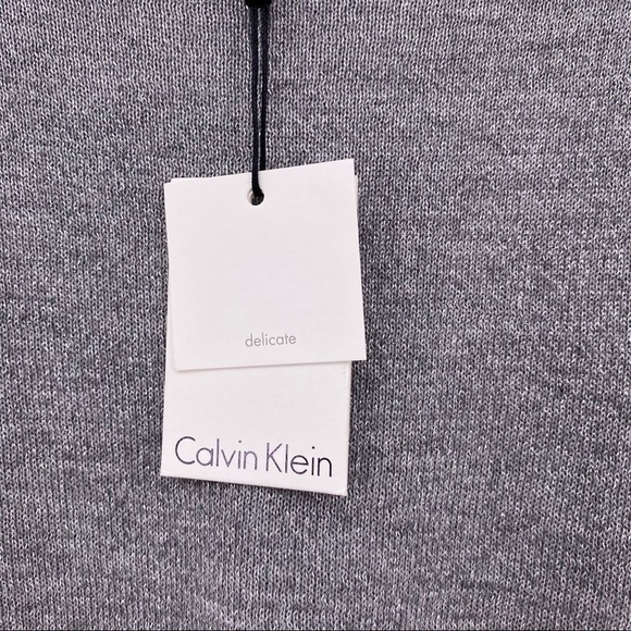 Calvin Klein Gray & Silver Metallic Top Size Large - Picture 3 of 9